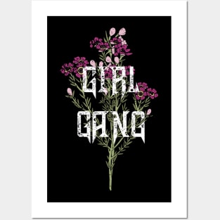 Girl Gang feminine floral Design Posters and Art